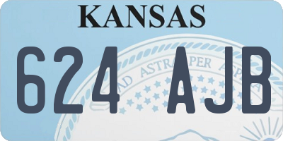 KS license plate 624AJB