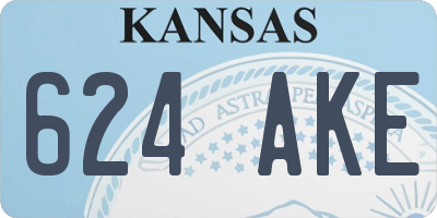 KS license plate 624AKE