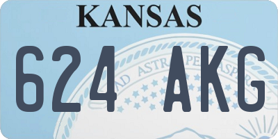 KS license plate 624AKG