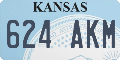 KS license plate 624AKM