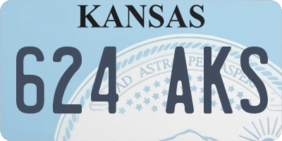 KS license plate 624AKS
