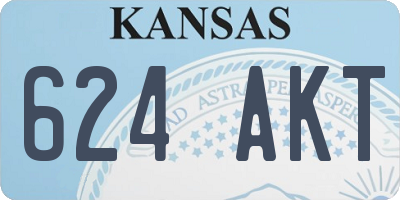 KS license plate 624AKT