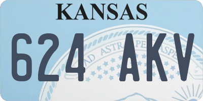 KS license plate 624AKV