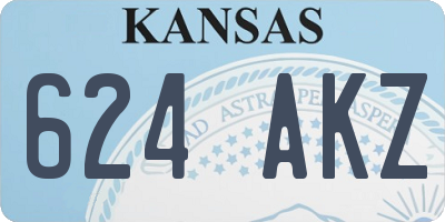 KS license plate 624AKZ