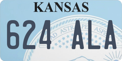 KS license plate 624ALA