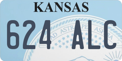 KS license plate 624ALC