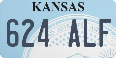 KS license plate 624ALF