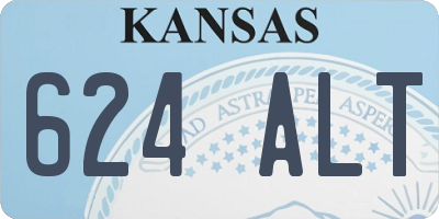 KS license plate 624ALT