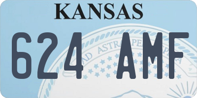 KS license plate 624AMF