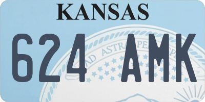 KS license plate 624AMK