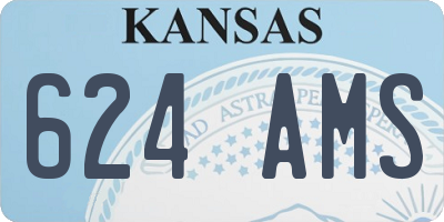 KS license plate 624AMS