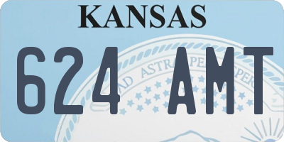 KS license plate 624AMT