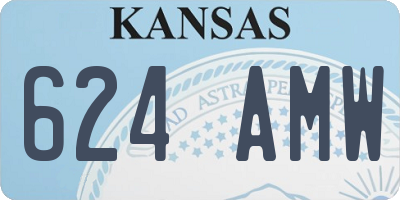 KS license plate 624AMW