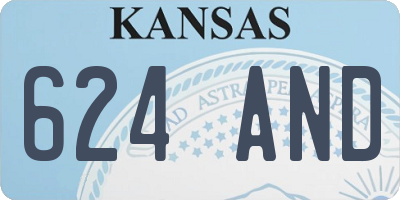 KS license plate 624AND