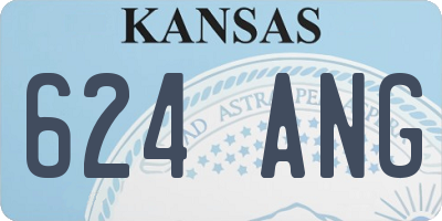 KS license plate 624ANG