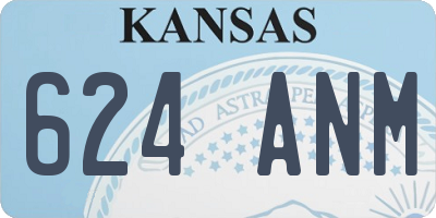 KS license plate 624ANM