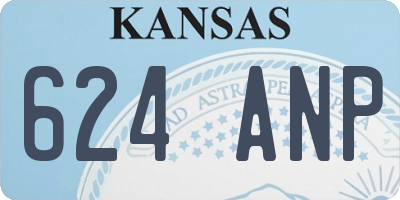 KS license plate 624ANP