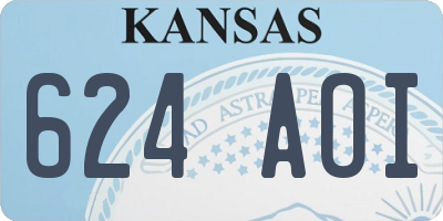 KS license plate 624AOI