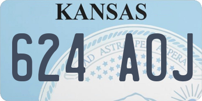 KS license plate 624AOJ