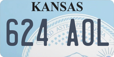 KS license plate 624AOL