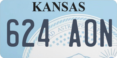 KS license plate 624AON