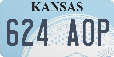 KS license plate 624AOP