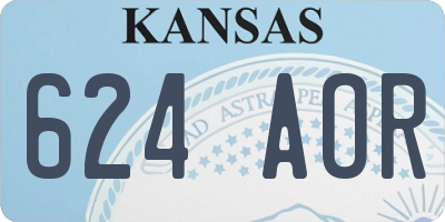 KS license plate 624AOR