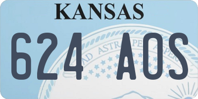 KS license plate 624AOS