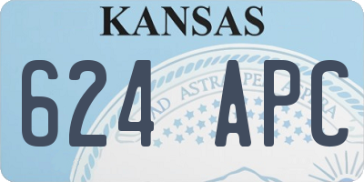 KS license plate 624APC