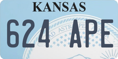 KS license plate 624APE