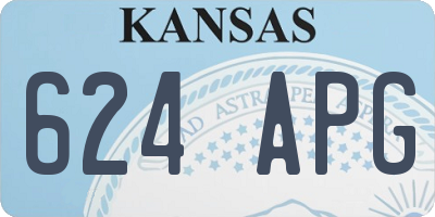 KS license plate 624APG
