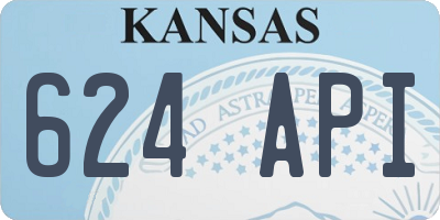KS license plate 624API