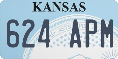 KS license plate 624APM