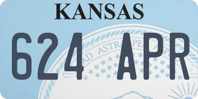 KS license plate 624APR