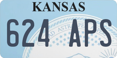 KS license plate 624APS