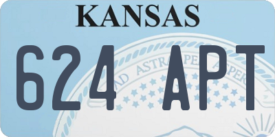 KS license plate 624APT