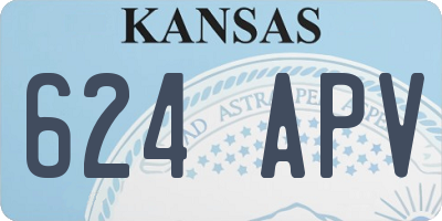 KS license plate 624APV