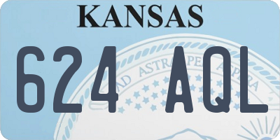 KS license plate 624AQL