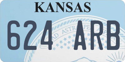 KS license plate 624ARB