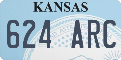 KS license plate 624ARC