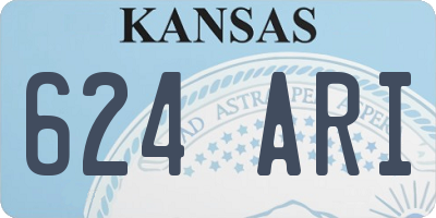 KS license plate 624ARI