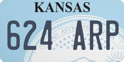 KS license plate 624ARP