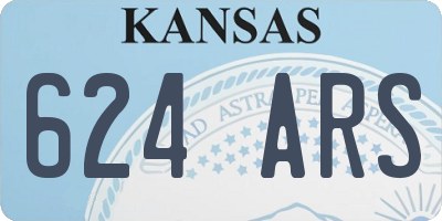 KS license plate 624ARS