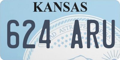 KS license plate 624ARU