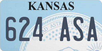 KS license plate 624ASA
