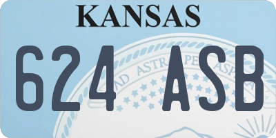 KS license plate 624ASB