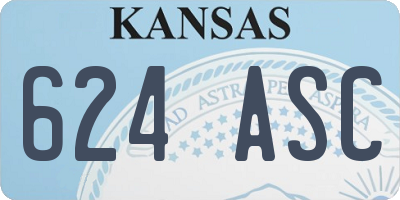 KS license plate 624ASC