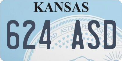 KS license plate 624ASD