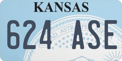 KS license plate 624ASE