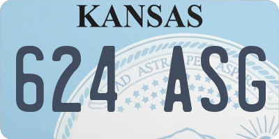 KS license plate 624ASG